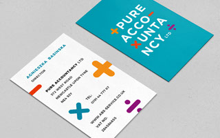 Pure Accountancy, księgowość, logo, corporate identity, CI, identyfikacja wizualna, grafik, graphic designer
