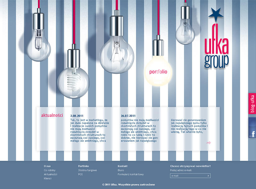 Ufka Group, layout, strony internetowe, web design, grafik, graphic designer