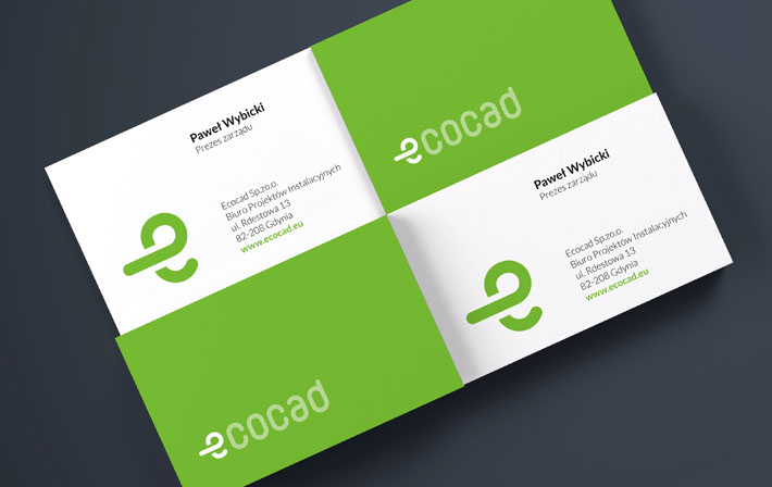 Ecocad, logo, corporate identity, CI, identyfikacja wizualna, grafik, graphic designer