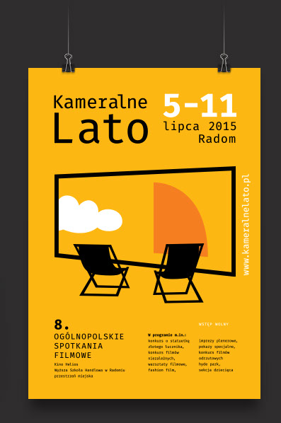 Kameralne Lato, festiwal filmowy, plakat, poster, folder, layout, ulotki, logo, web design, corporate identity, grafik, graphic designer